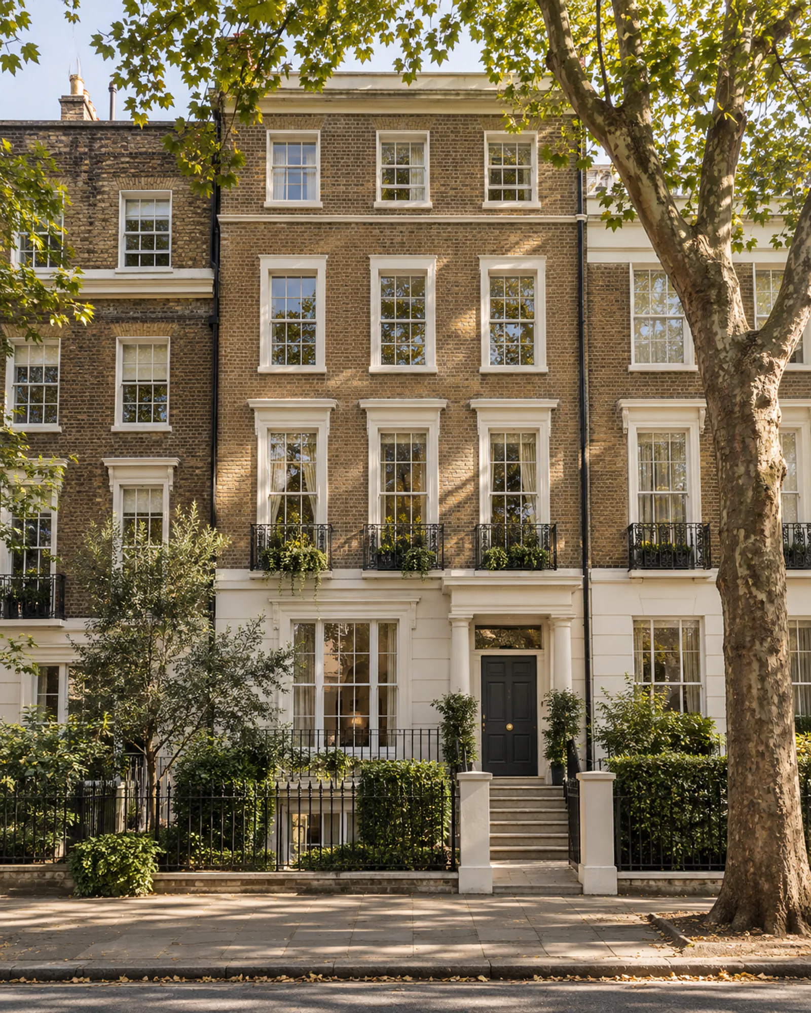 Georgian townhouse on a leafy square
