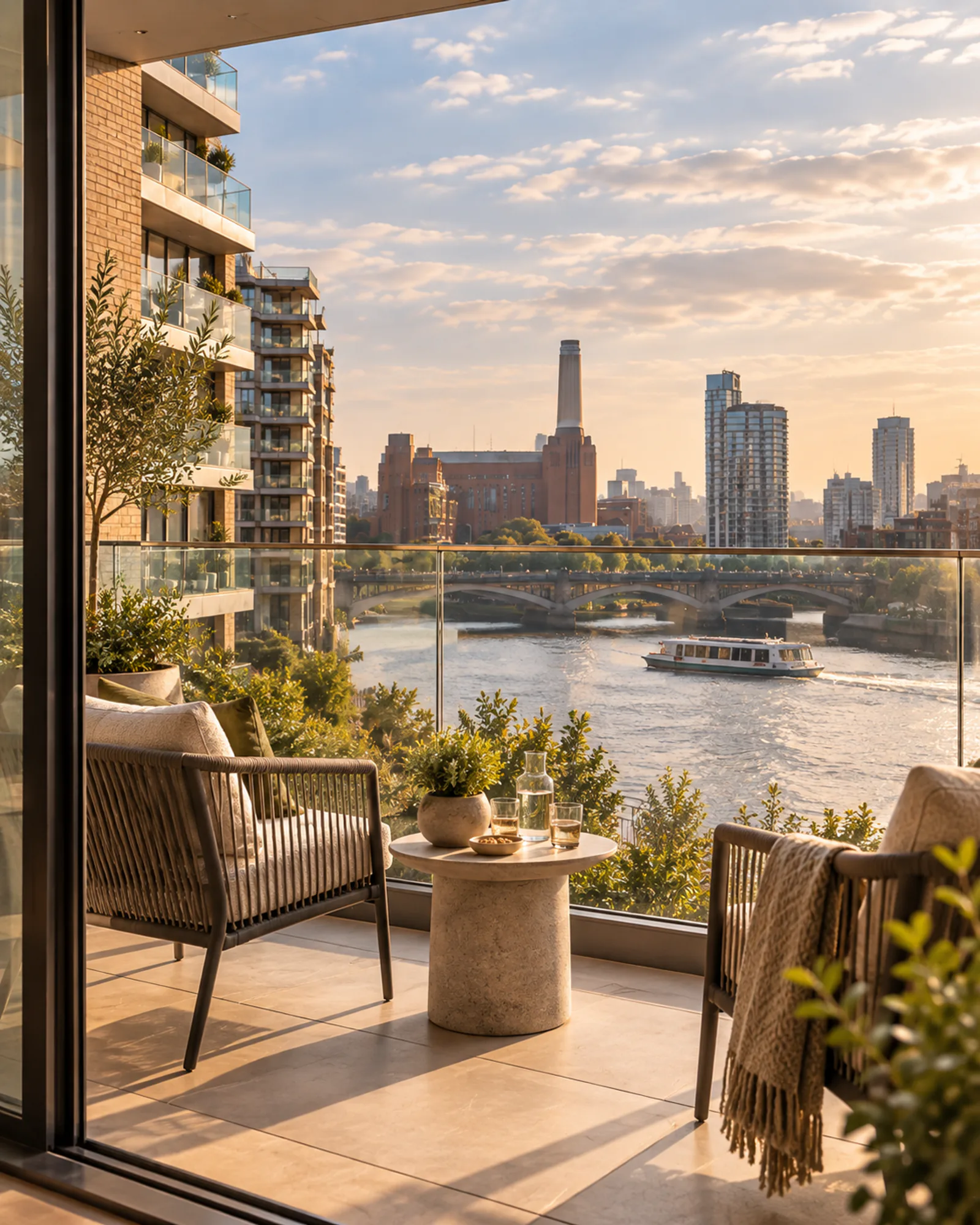 Balcony looking over the Thames