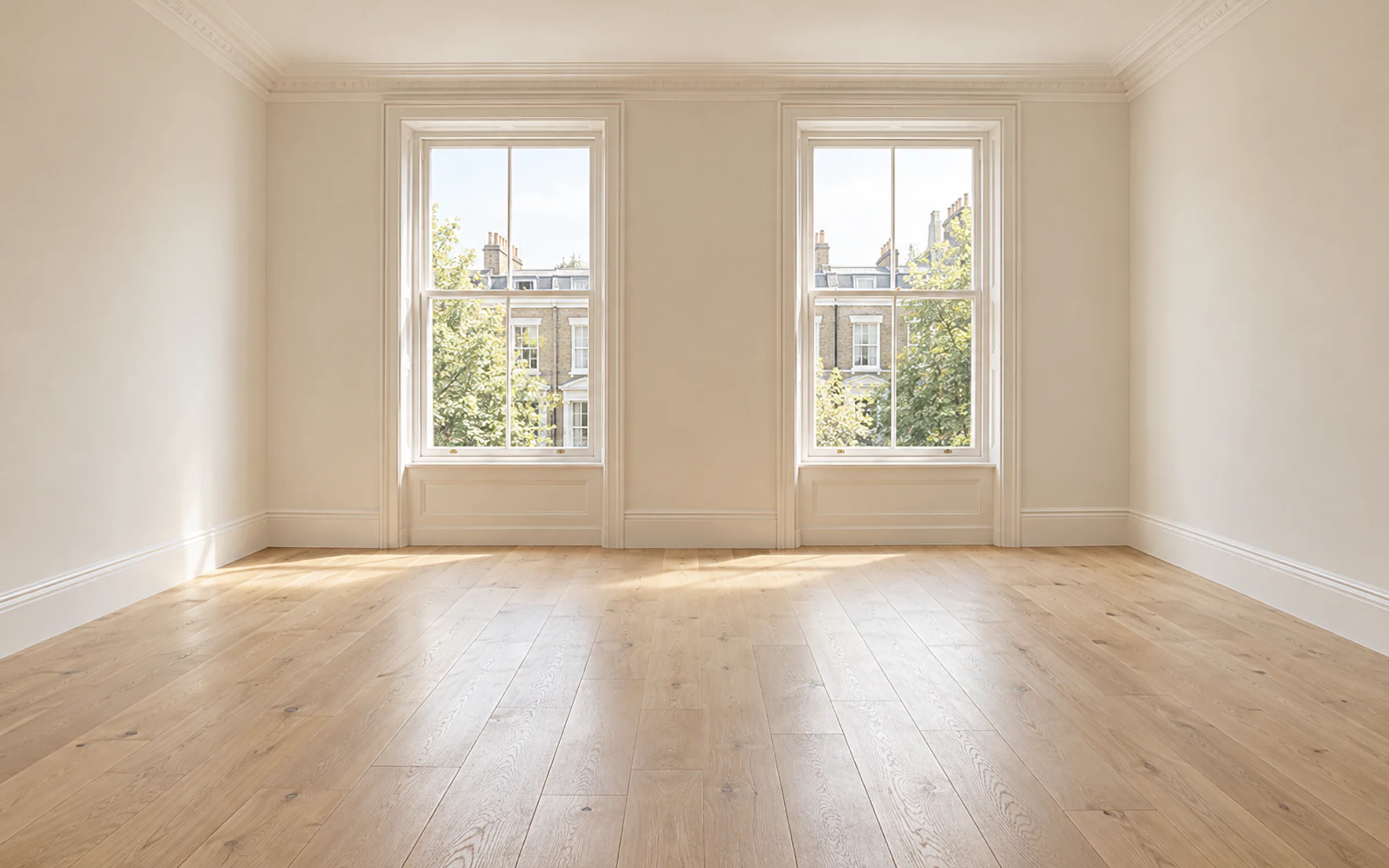The empty living room