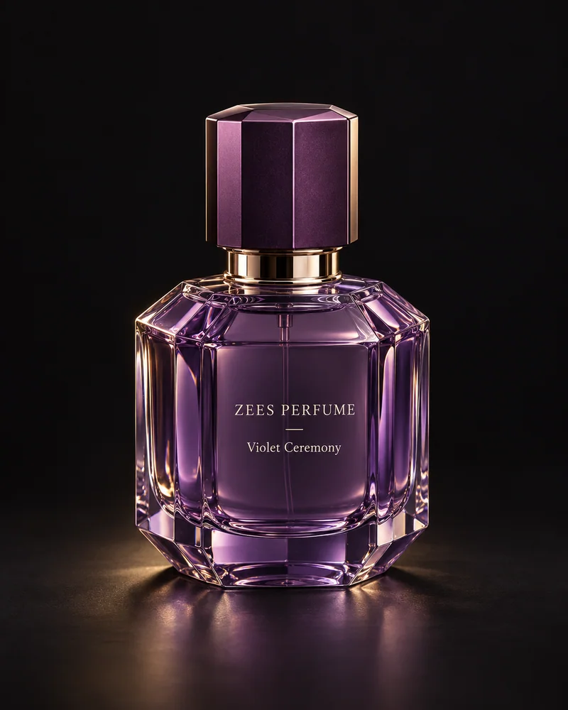 Violet Ceremony, an original sculptural Zees Perfume bottle
