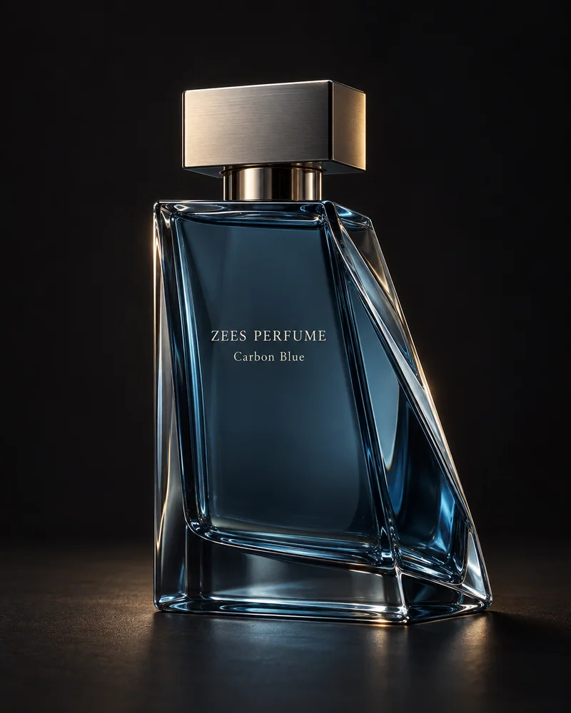 Carbon Blue, an original sculptural Zees Perfume bottle