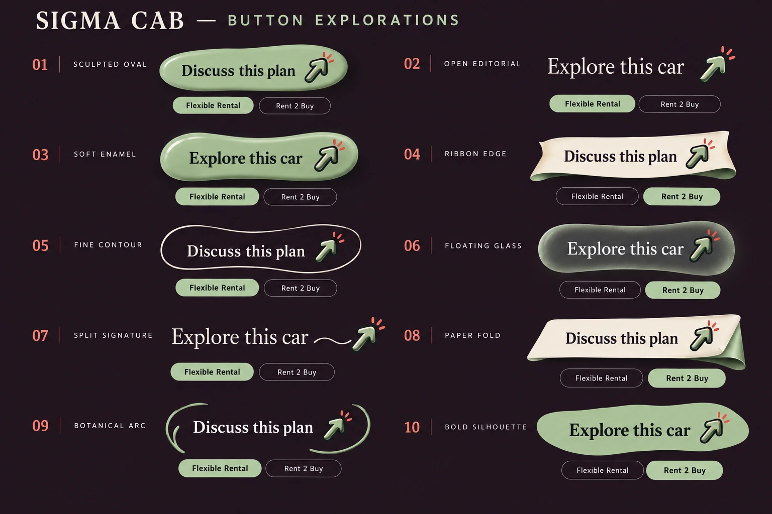Ten button styles