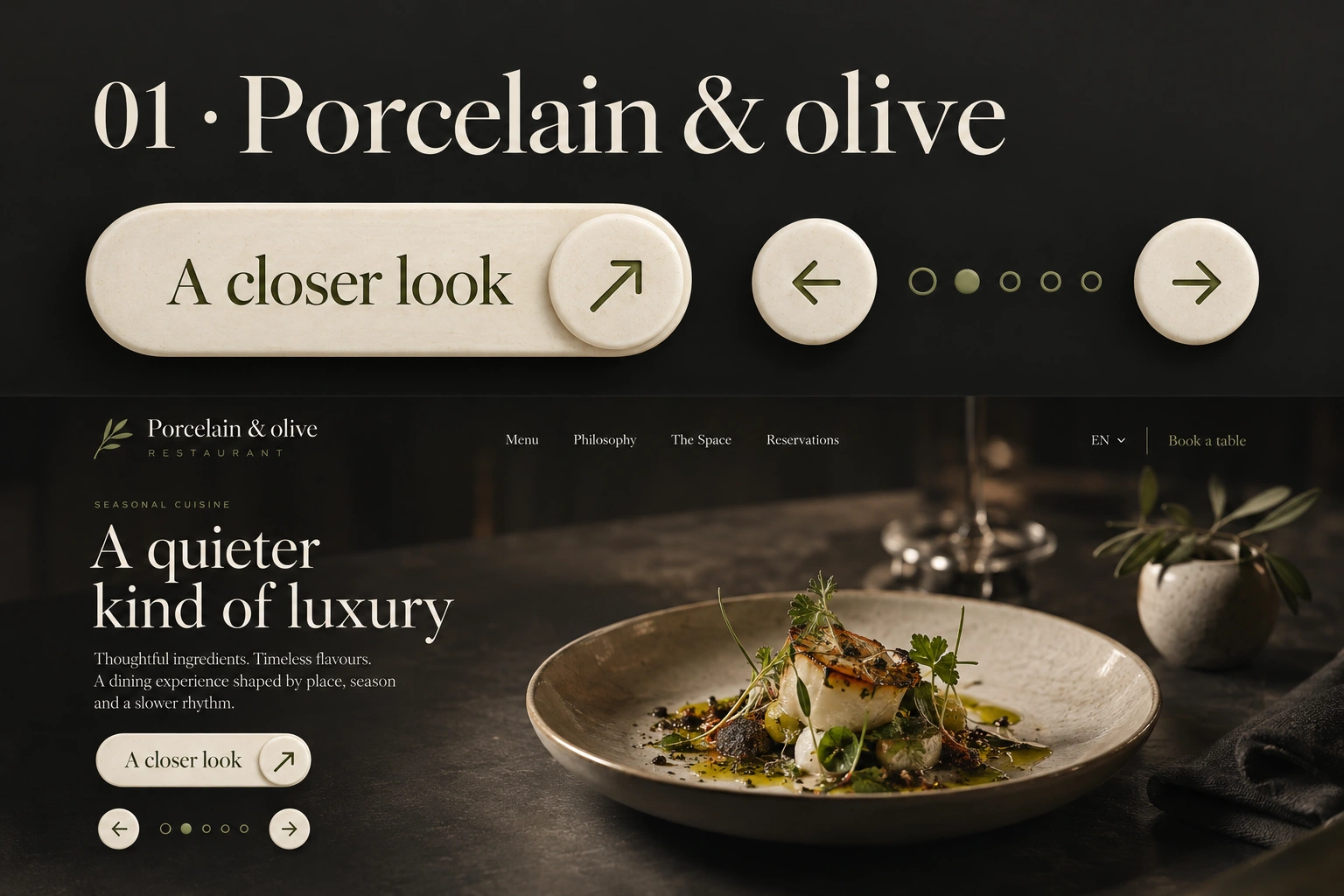 01 · Porcelain & olive