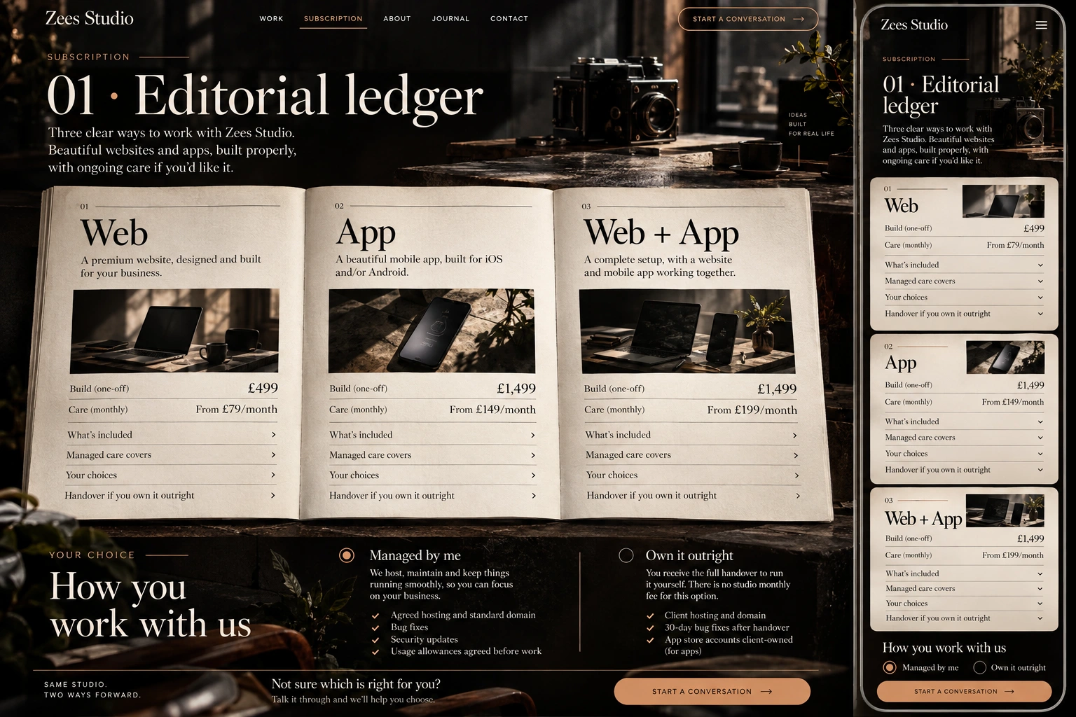 01 · Editorial ledger
